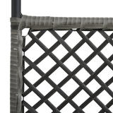 vidaXL 4-Panel Room Divider Poly Rattan Anthracite 94.5"x78.7" - WhatYouNeedSales