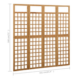 vidaXL 4-Panel Room Divider/Trellis Solid Fir Wood 63.4"x70.9" - WhatYouNeedSales