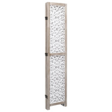 vidaXL 4-Panel Room Divider White 55.1"x65" Solid Wood - WhatYouNeedSales