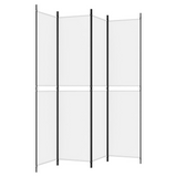 vidaXL 4-Panel Room Divider White 78.7"x86.6" Fabric - WhatYouNeedSales