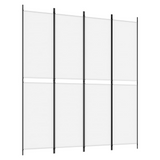 vidaXL 4-Panel Room Divider White 78.7"x86.6" Fabric - WhatYouNeedSales