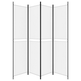 vidaXL 4-Panel Room Divider White 78.7"x86.6" Fabric - WhatYouNeedSales