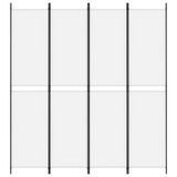 vidaXL 4-Panel Room Divider White 78.7"x86.6" Fabric - WhatYouNeedSales