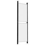 vidaXL 5-Panel Room Divider White 98.4"x70.9" Fabric - WhatYouNeedSales