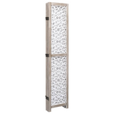 vidaXL 5-Panel Room Divider White 68.9"x65" Solid Wood - WhatYouNeedSales