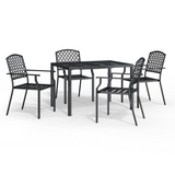 vidaXL 5 Piece Patio Dining Set Anthracite Steel - Stylish