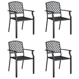 vidaXL 5 Piece Patio Dining Set Anthracite Steel - Stylish