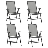 vidaXL 5 Piece Patio Dining Set Steel Anthracite - Stylish