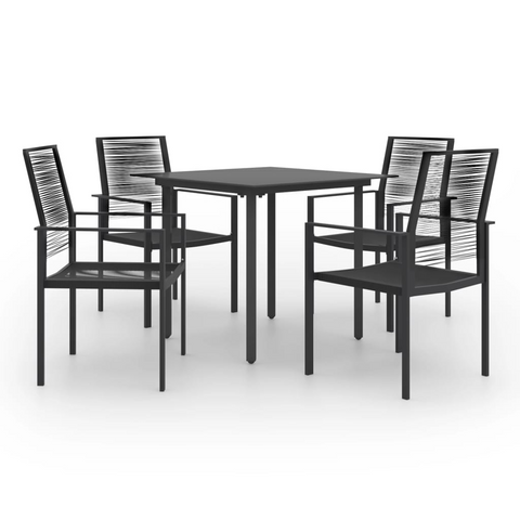 vidaXL 5 Piece Patio Dining Set - Sturdy Steel Frames