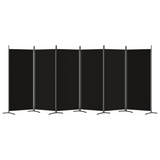 vidaXL 6-Panel Room Divider Black 204.7"x70.9" Fabric - WhatYouNeedSales