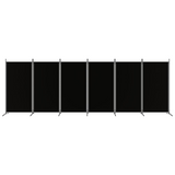 vidaXL 6-Panel Room Divider Black 204.7"x70.9" Fabric - WhatYouNeedSales