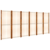 vidaXL 6-Panel Room Divider Cream White 165.4"x70.9" - WhatYouNeedSales