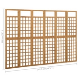 vidaXL 6-Panel Room Divider/Trellis Solid Fir Wood 95.5"x70.9" - WhatYouNeedSales