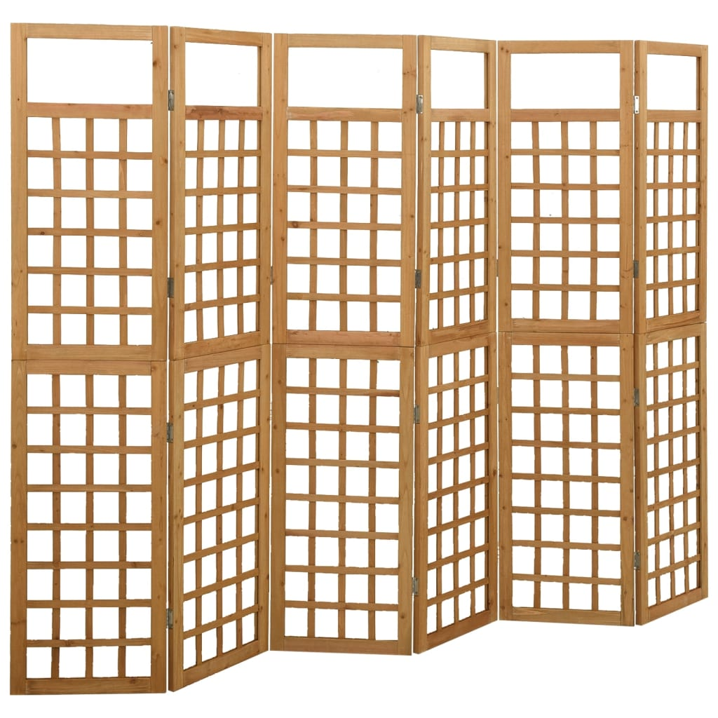 vidaXL 6-Panel Room Divider/Trellis Solid Fir Wood 95.5"x70.9" - WhatYouNeedSales