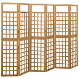 vidaXL 6-Panel Room Divider/Trellis Solid Fir Wood 95.5"x70.9" - WhatYouNeedSales