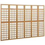 vidaXL 6-Panel Room Divider/Trellis Solid Fir Wood 95.5"x70.9" - WhatYouNeedSales