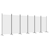 vidaXL 6-Panel Room Divider White 204.7"x70.9" Fabric - WhatYouNeedSales