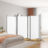 vidaXL 6-Panel Room Divider White 204.7"x70.9" Fabric - WhatYouNeedSales