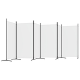 vidaXL 6-Panel Room Divider White 204.7"x70.9" Fabric - WhatYouNeedSales