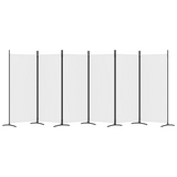 vidaXL 6-Panel Room Divider White 204.7"x70.9" Fabric - WhatYouNeedSales