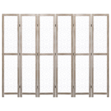 vidaXL 6-Panel Room Divider White 82.7"x65" Solid Wood - WhatYouNeedSales