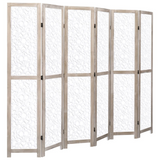 vidaXL 6-Panel Room Divider White 82.7"x65" Solid Wood - WhatYouNeedSales