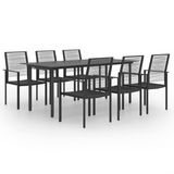 vidaXL 7 Piece Patio Dining Set - Outdoor Furniture