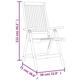 vidaXL 7 Piece Patio Dining Set Solid Wood Eucalyptus