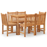 vidaXL 7 Piece Patio Dining Set Solid Wood Teak - Outdoor