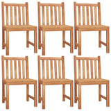 vidaXL 7 Piece Patio Dining Set Solid Wood Teak - Outdoor