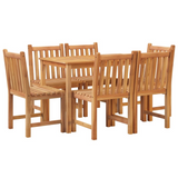 vidaXL 7 Piece Patio Dining Set Solid Wood Teak - Outdoor