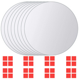 vidaXL 8 pcs Mirror Tiles Round Glass - WhatYouNeedSales