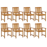 vidaXL 9 Piece Patio Dining Set Solid Wood Acacia - Elegant