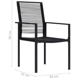 vidaXL 9 Piece Patio Dining Set - Sturdy Steel Frames