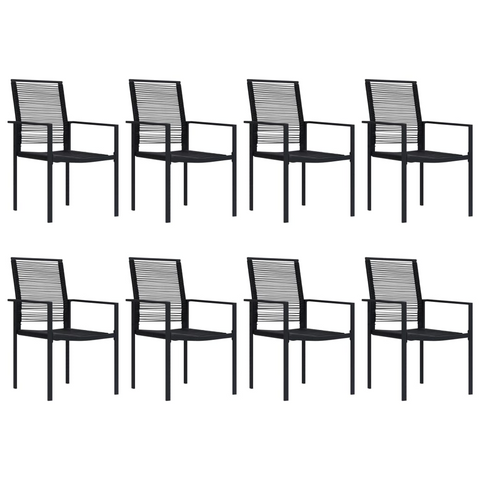 vidaXL 9 Piece Patio Dining Set - Sturdy Steel Frames