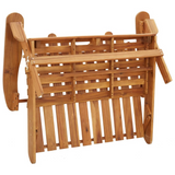 vidaXL Adirondack Patio Bench with Cushions 49.6" Solid Wood Acacia - WhatYouNeedSales