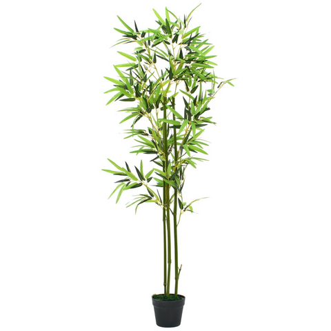 vidaXL Artificial Bamboo Plant with Pot 59" Green - WhatYouNeedSales