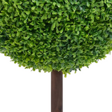 vidaXL Artificial Boxwood Plant with Pot Ball Shaped Green 28" - WhatYouNeedSales