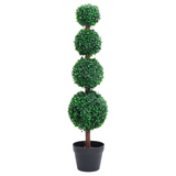 vidaXL Artificial Boxwood Plant with Pot Ball Shaped Green 35.4" - WhatYouNeedSales