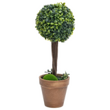 vidaXL Artificial Boxwood Plants 2 pcs with Pots Ball Shaped Green 13" - WhatYouNeedSales