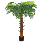 vidaXL Artificial Cycas Palm with Pot 63" Green - WhatYouNeedSales