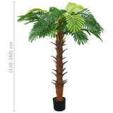 vidaXL Artificial Cycas Palm with Pot 63" Green - WhatYouNeedSales