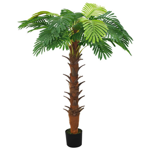 vidaXL Artificial Cycas Palm with Pot 63" Green - WhatYouNeedSales