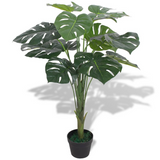 vidaXL Artificial Monstera Plant with Pot 27.6" Green - WhatYouNeedSales