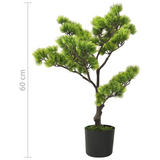 vidaXL Artificial Pinus Bonsai with Pot 23.6" Green - WhatYouNeedSales