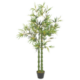 vidaXL Artificial Plant Bamboo with Pot Green 63" - WhatYouNeedSales