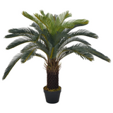 vidaXL Artificial Plant Cycas Palm with Pot Green 35.4" - WhatYouNeedSales