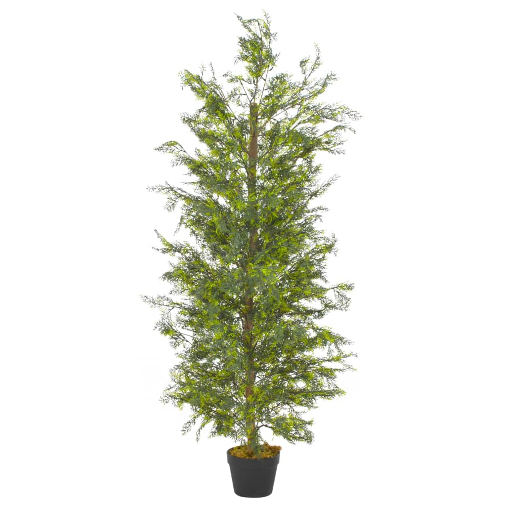 vidaXL Artificial Plant Cypress Tree with Pot Green 59.1" - WhatYouNeedSales