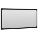 vidaXL Bathroom Mirror Black 31.5"x0.6"x14.6" Engineered Wood - WhatYouNeedSales