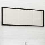 vidaXL Bathroom Mirror Black 35.4"x0.6"x14.6" Engineered Wood - WhatYouNeedSales